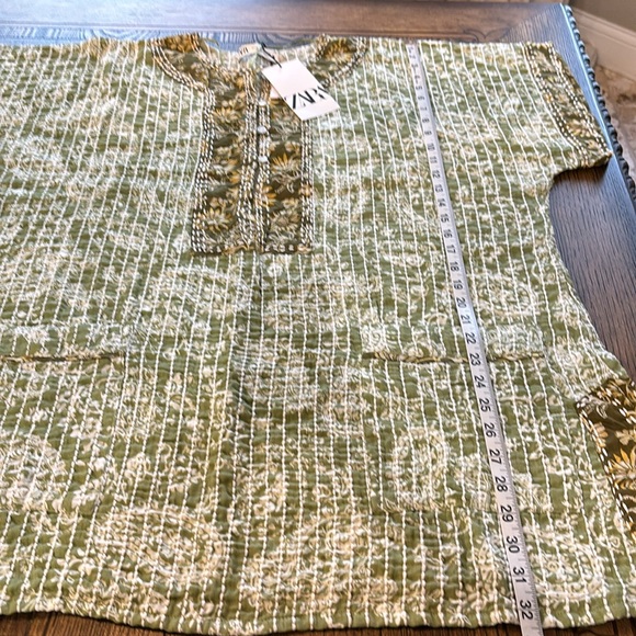 Zara Tribal Quilted Tunic Kaftan Dress with Slits - Picture 15 of 16